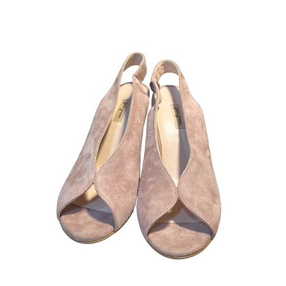 Paul Green Avanti Leather Suede Peep Toe Sling Back Dusty Pink Heels Size 6 - Picture 1 of 6